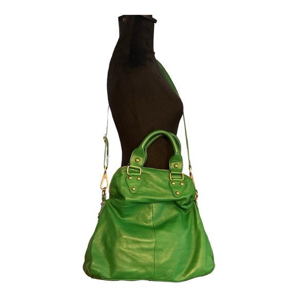 COPY - Emma Fox leather green Satchel/Shoulder bag with gold tone hardwares and… - Picture 5 of 10